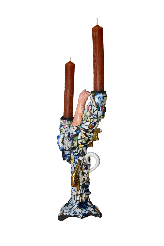 Mozaïek kandelaar