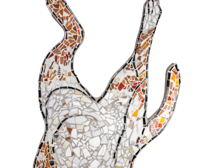 Mozaiek werkt van kattenpootjes