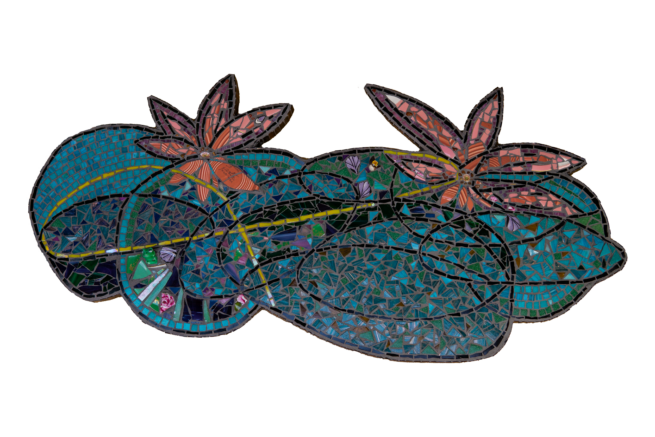 Waterlelies gemaakt van porselein