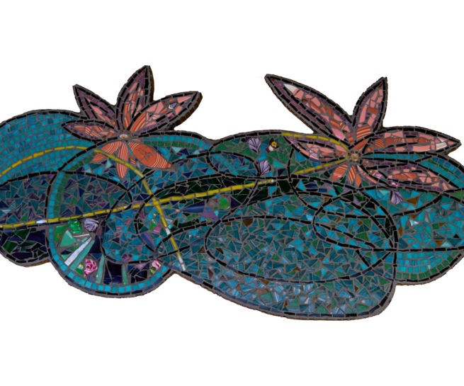 Waterlelies gemaakt van porselein